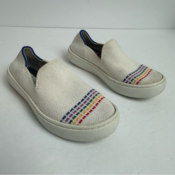 Rothy's Other - Rothy's The Kid White Rainbow Knit Slip On Sneaker Unisex Toddler Size 11 Shoes